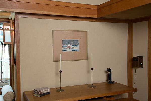 Living Room from the Francis W. Little House: Windows and paneling, Frank Lloyd Wright (American, Richland Center, Wisconsin 1867–1959 Phoenix, Arizona), Oak, leaded glass, American