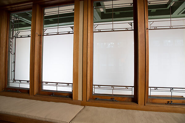 Living Room from the Francis W. Little House: Windows and paneling, Frank Lloyd Wright (American, Richland Center, Wisconsin 1867–1959 Phoenix, Arizona), Oak, leaded glass, American
