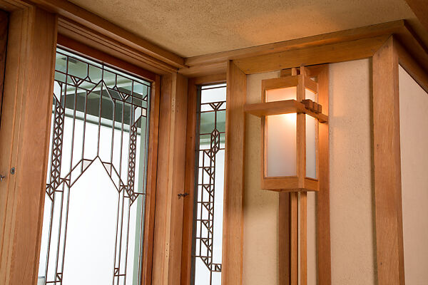 Living Room from the Francis W. Little House: Windows and paneling, Frank Lloyd Wright (American, Richland Center, Wisconsin 1867–1959 Phoenix, Arizona), Oak, leaded glass, American