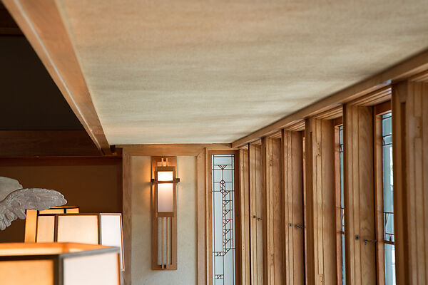 Living Room from the Francis W. Little House: Windows and paneling, Frank Lloyd Wright (American, Richland Center, Wisconsin 1867–1959 Phoenix, Arizona), Oak, leaded glass, American