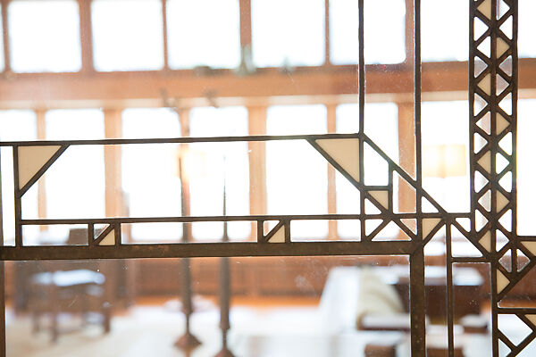 Living Room from the Francis W. Little House: Windows and paneling, Frank Lloyd Wright (American, Richland Center, Wisconsin 1867–1959 Phoenix, Arizona), Oak, leaded glass, American