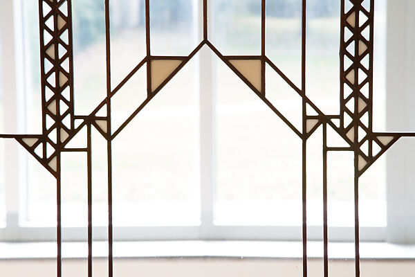 Living Room from the Francis W. Little House: Windows and paneling, Frank Lloyd Wright (American, Richland Center, Wisconsin 1867–1959 Phoenix, Arizona), Oak, leaded glass, American