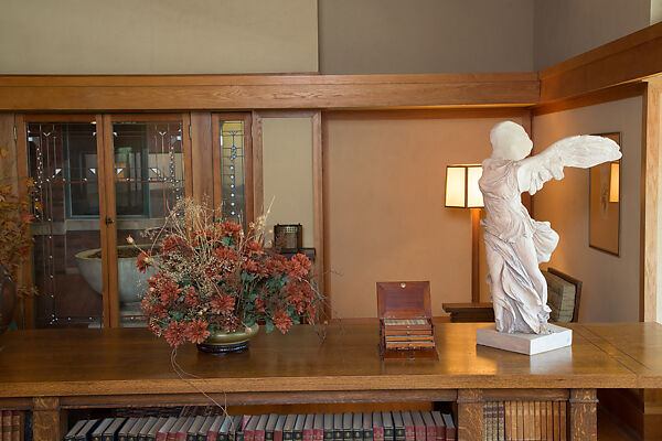 Living Room from the Francis W. Little House: Windows and paneling, Frank Lloyd Wright (American, Richland Center, Wisconsin 1867–1959 Phoenix, Arizona), Oak, leaded glass, American