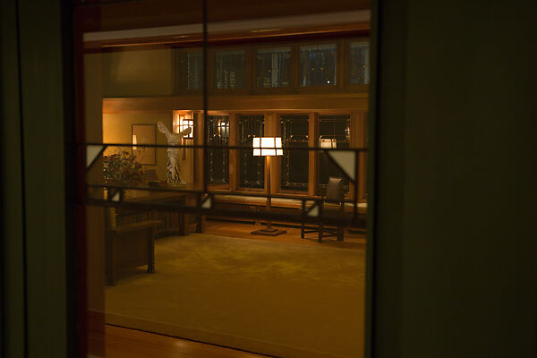 Living Room from the Francis W. Little House: Windows and paneling, Frank Lloyd Wright (American, Richland Center, Wisconsin 1867–1959 Phoenix, Arizona), Oak, leaded glass, American