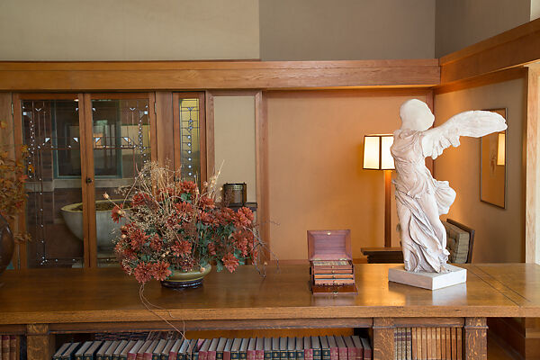Living Room from the Francis W. Little House: Windows and paneling, Frank Lloyd Wright (American, Richland Center, Wisconsin 1867–1959 Phoenix, Arizona), Oak, leaded glass, American