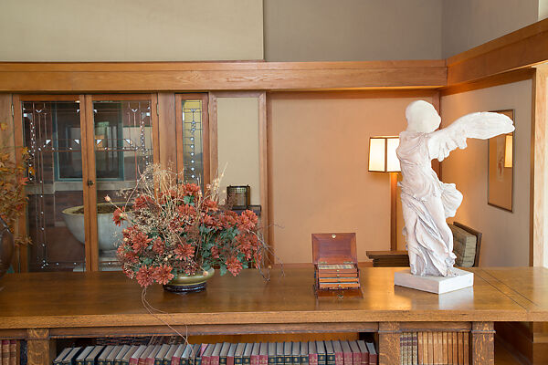 Living Room from the Francis W. Little House: Windows and paneling, Frank Lloyd Wright (American, Richland Center, Wisconsin 1867–1959 Phoenix, Arizona), Oak, leaded glass, American