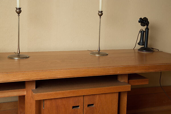 Living Room from the Francis W. Little House: Windows and paneling, Frank Lloyd Wright (American, Richland Center, Wisconsin 1867–1959 Phoenix, Arizona), Oak, leaded glass, American