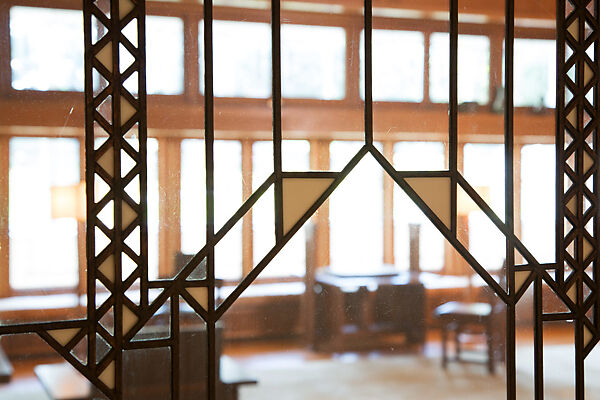 Living Room from the Francis W. Little House: Windows and paneling, Frank Lloyd Wright (American, Richland Center, Wisconsin 1867–1959 Phoenix, Arizona), Oak, leaded glass, American