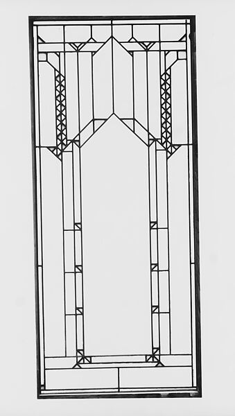 Living Room from the Francis W. Little House: Windows and paneling, Frank Lloyd Wright (American, Richland Center, Wisconsin 1867–1959 Phoenix, Arizona), Oak, leaded glass, American
