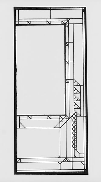 Living Room from the Francis W. Little House: Windows and paneling, Frank Lloyd Wright (American, Richland Center, Wisconsin 1867–1959 Phoenix, Arizona), Oak, leaded glass, American