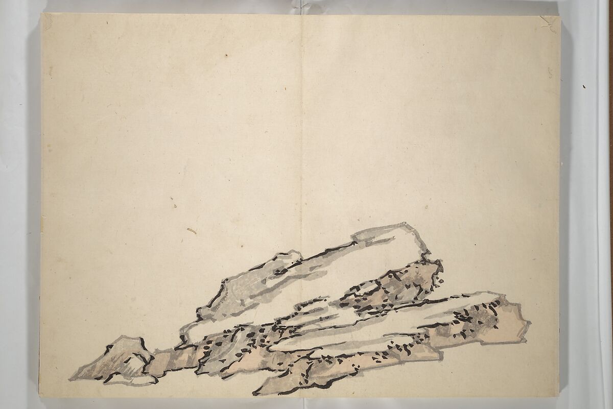 Taiga Hall Painting Album (Taigadō gafu), Illustrations by Ike no Taiga (Japanese, 1723–1776), Woodblock printed book (orihon, accordion-style); ink and color on paper, Japan