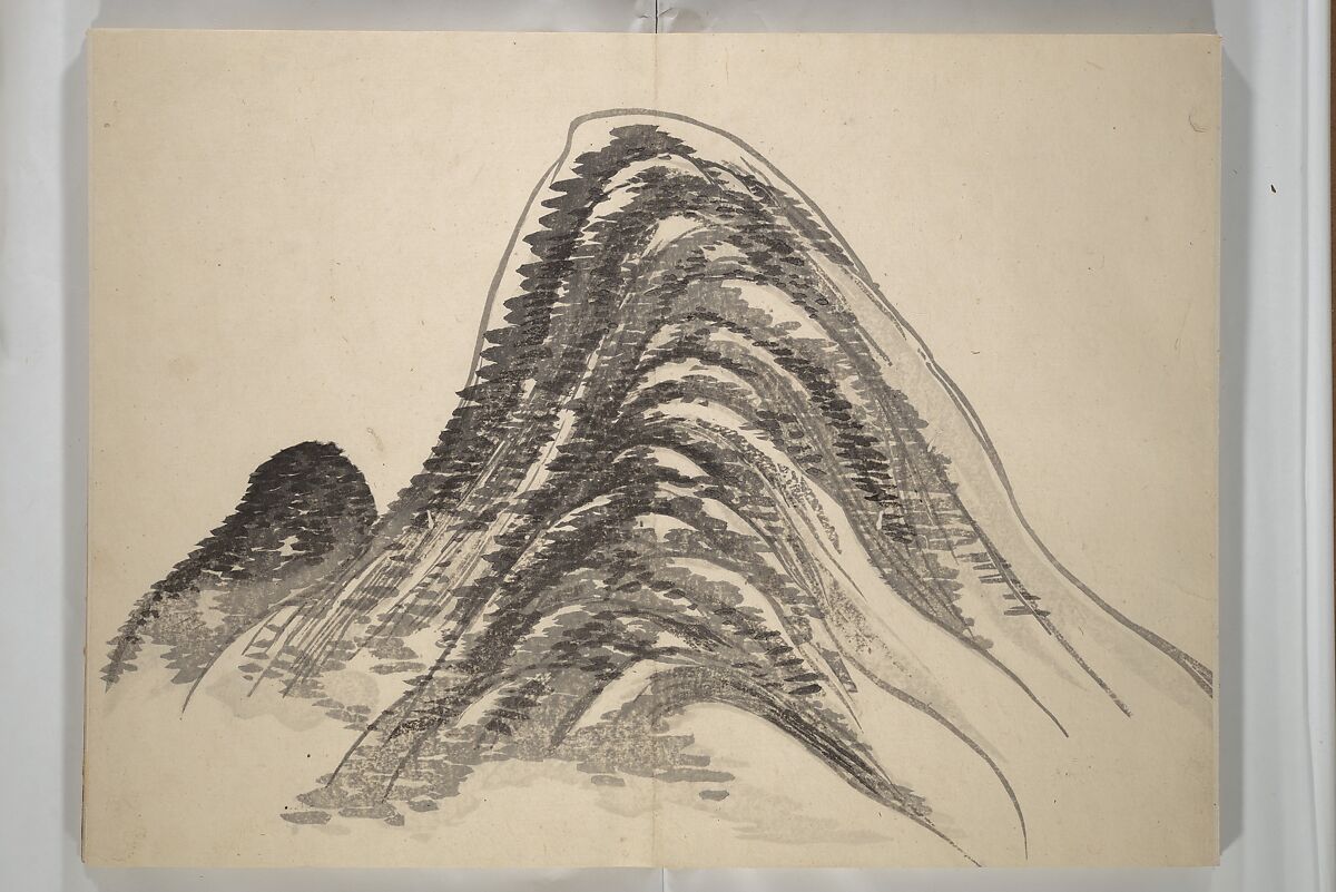 Taiga Hall Painting Album (Taigadō gafu), Illustrations by Ike no Taiga (Japanese, 1723–1776), Woodblock printed book (orihon, accordion-style); ink and color on paper, Japan