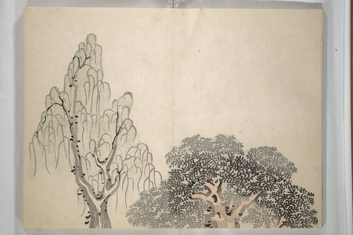 Taiga Hall Painting Album (Taigadō gafu), Illustrations by Ike no Taiga (Japanese, 1723–1776), Woodblock printed book (orihon, accordion-style); ink and color on paper, Japan