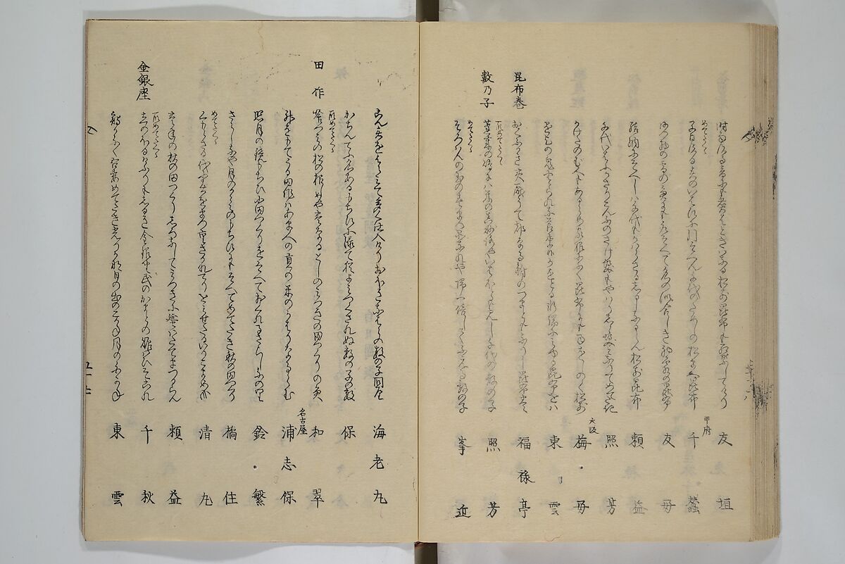 Illustrated Collection of the Famous Products of Japan (Nihon meibutsu gasan shū) 日本名物画賛集, Katsushika Taito 葛飾 戴斗 (Japanese, active 1810–50), Woodblock printed book; ink and color on paper, Japan