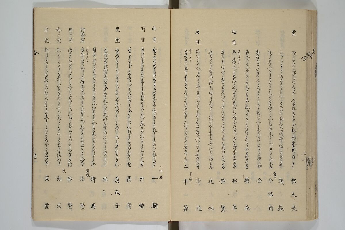 Illustrated Collection of the Famous Products of Japan (Nihon meibutsu gasan shū) 日本名物画賛集, Katsushika Taito 葛飾 戴斗 (Japanese, active 1810–50), Woodblock printed book; ink and color on paper, Japan