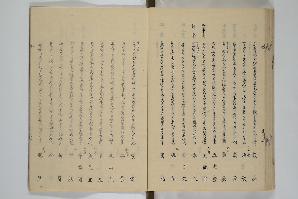 Illustrated Collection of the Famous Products of Japan (Nihon meibutsu gasan shū) 日本名物画賛集, Katsushika Taito 葛飾 戴斗 (Japanese, active 1810–50), Woodblock printed book; ink and color on paper, Japan