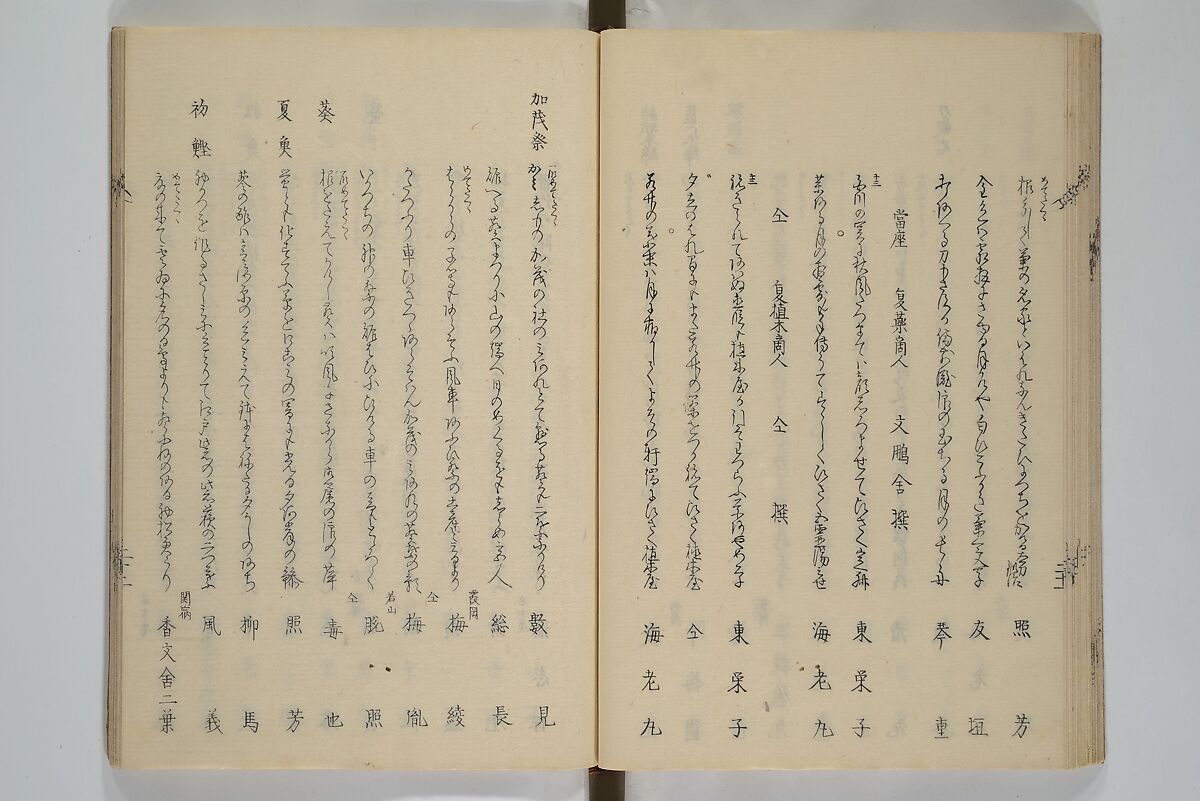 Illustrated Collection of the Famous Products of Japan (Nihon meibutsu gasan shū) 日本名物画賛集, Katsushika Taito 葛飾 戴斗 (Japanese, active 1810–50), Woodblock printed book; ink and color on paper, Japan