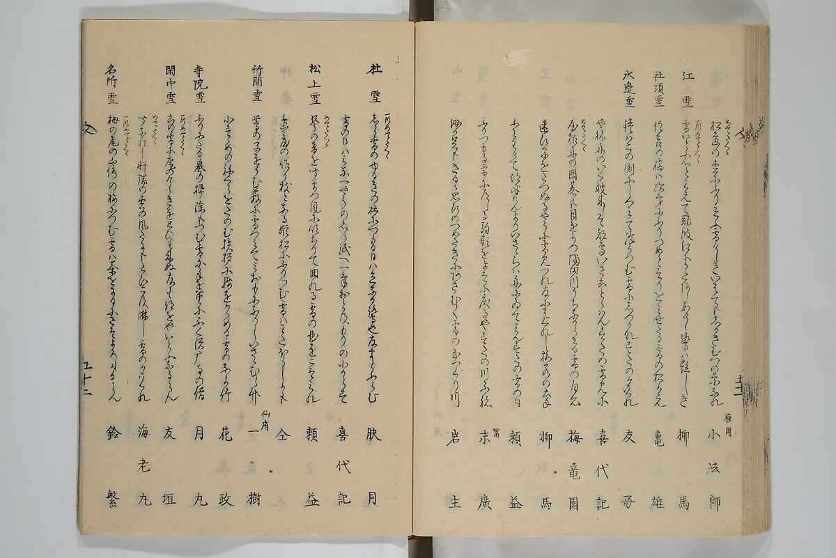 Illustrated Collection of the Famous Products of Japan (Nihon meibutsu gasan shū) 日本名物画賛集, Katsushika Taito 葛飾 戴斗 (Japanese, active 1810–50), Woodblock printed book; ink and color on paper, Japan
