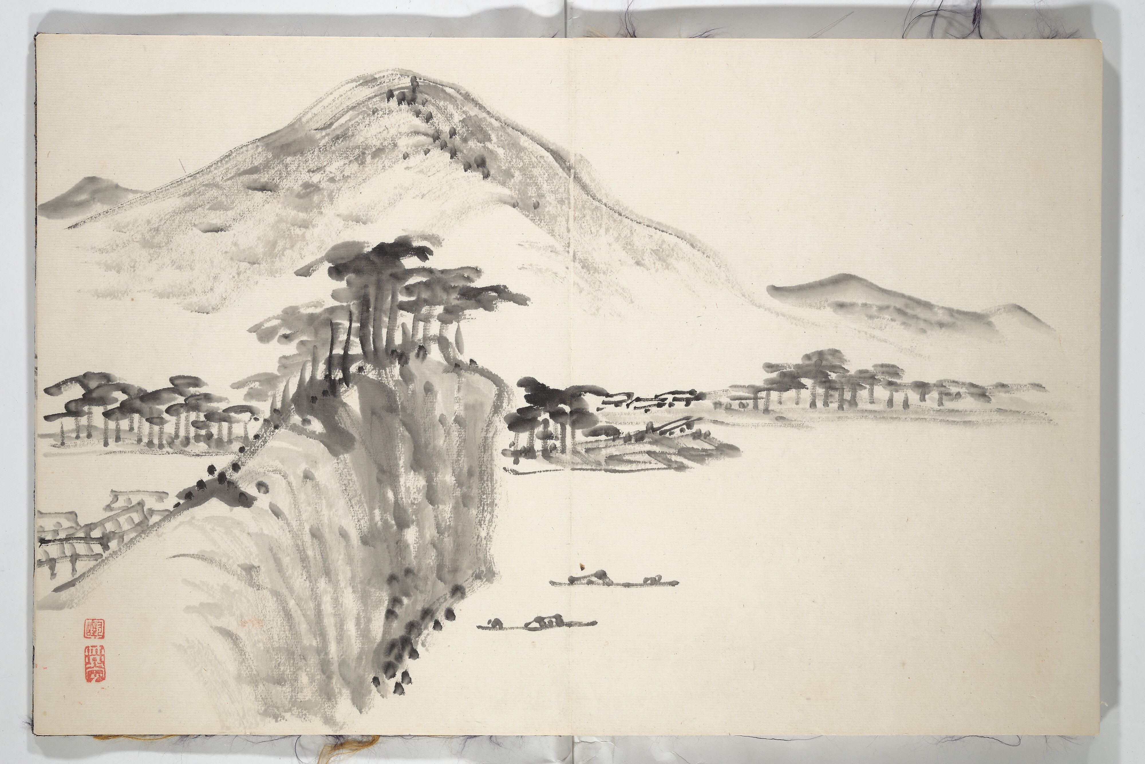 Hine Taizan 日根對山 - Untitled Picture Album of Fifteen Ink