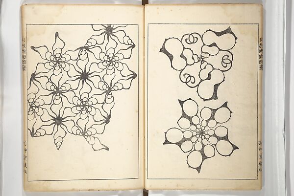 Shell Motifs (Kaigara dammen zuan) 貝殻断面図案, Yoichirō Hirase 平瀬 與一郎 (Japanese, 1859–1925), Woodblock printed book; ink and color on paper, Japan