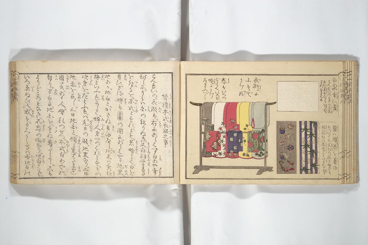 Compendium of Designs (Tekagami moyō setsuyō) 手鑑模様節用, Umemaru Yūzen 梅丸友染 (Japanese, active late 18th century), Woodblock printed book; ink, color, and mica on paper, Japan