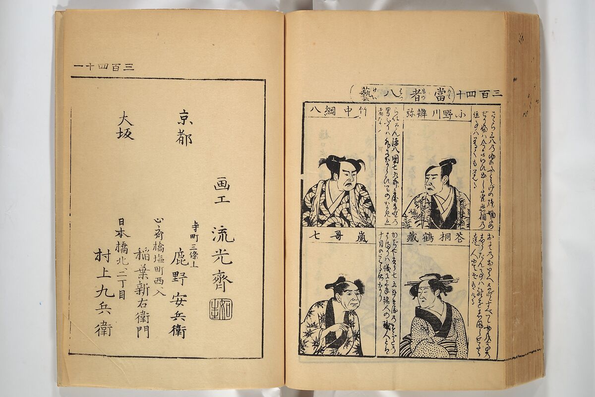 Compendium on Osaka Publications (A Book of Reproductions of Osaka Prints and Text), Unidentified artist Japanese, after various Osaka artists, Woodblock printed book; ink on paper, Japan