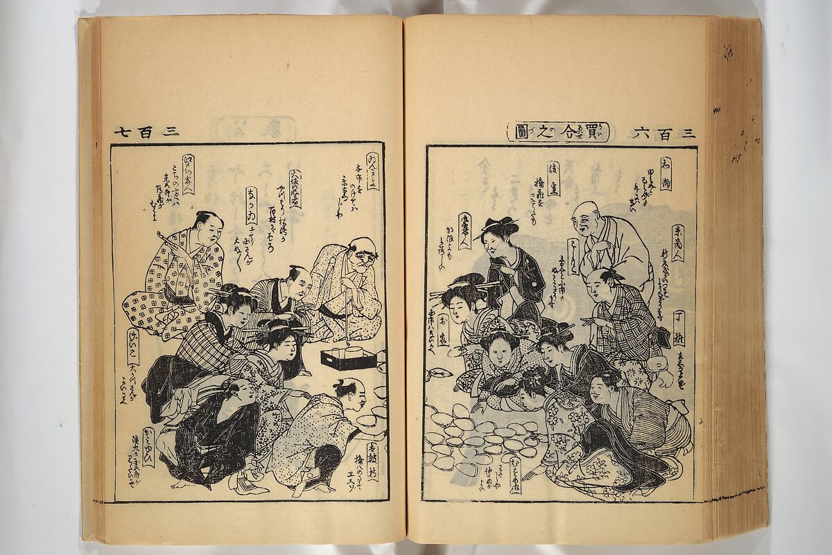 Compendium on Osaka Publications (A Book of Reproductions of Osaka Prints and Text), Unidentified artist Japanese, after various Osaka artists, Woodblock printed book; ink on paper, Japan