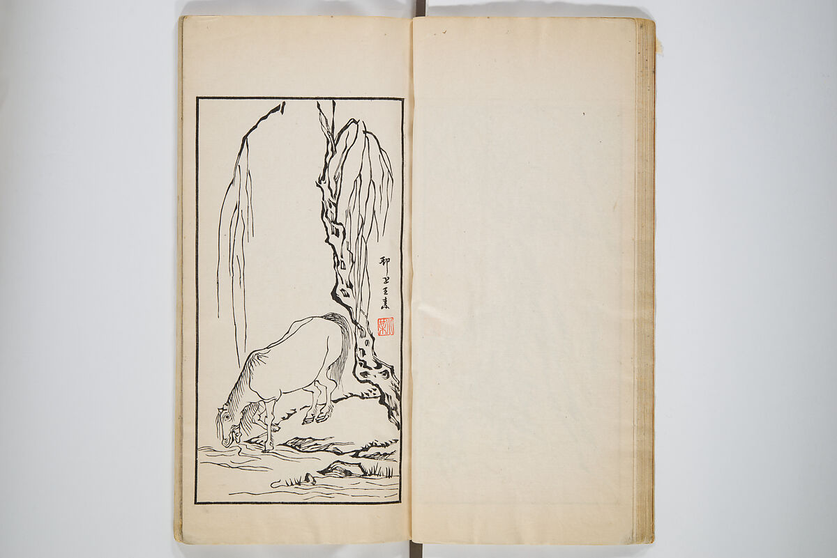 An Album of the Collection Belonging to Kochōshusai (The Courtesy Name of the Given Collector) (Kochōshusai shozō gassatsu) 蝴蜨秋斎所蔵畫冊, Unidentified artists Japanese, Set of two woodblock printed books bound as one volume; ink on paper, Japan