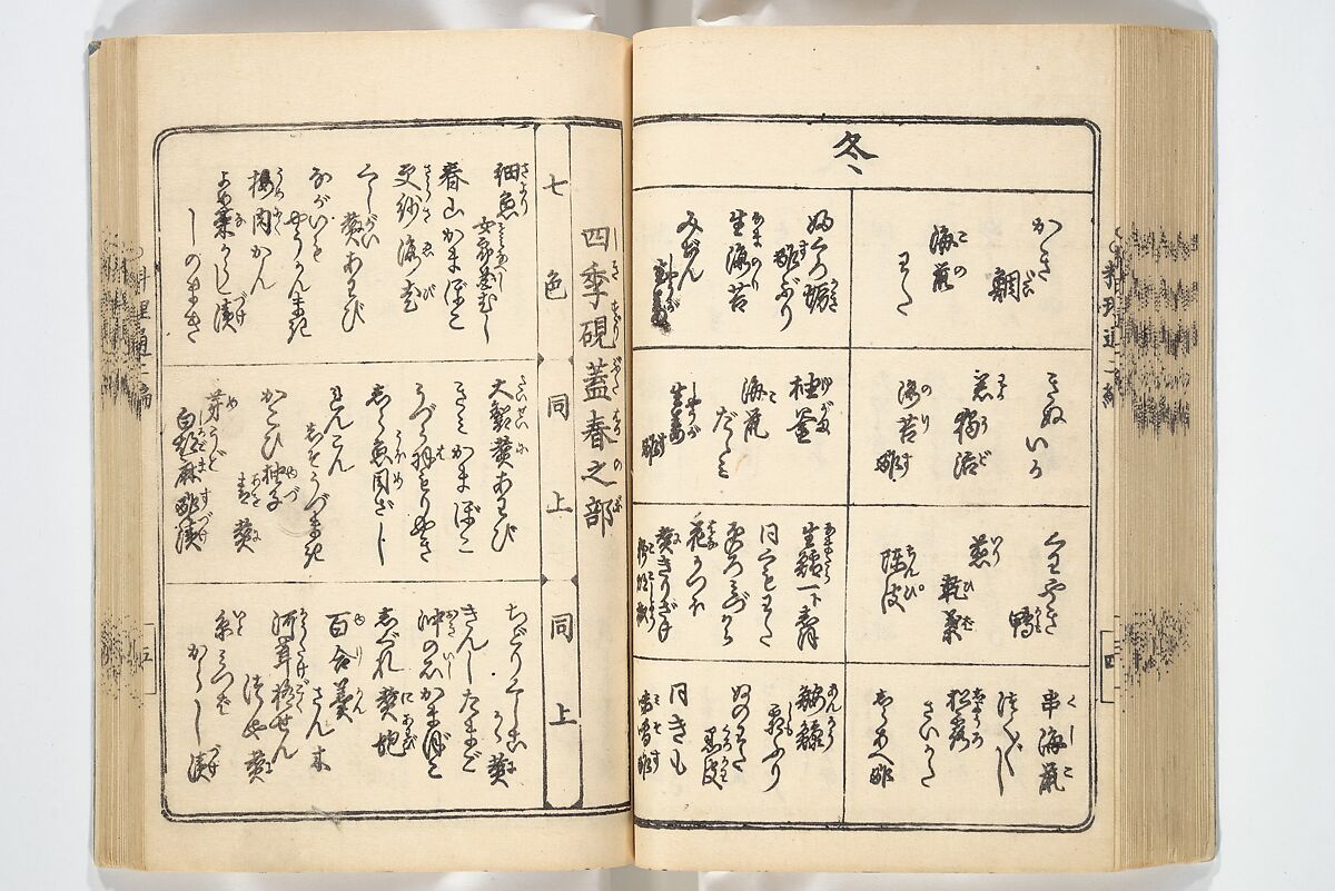 Handbook of Fashionable Cuisine for the Epicures of Edo (Edo ryūkō ryōri tsū taizen) 江戸流行料理通大全; 料理通初編&二編, Kuwagata Keisai 鍬形蕙斎 (Japanese, 1764–1824), Woodblock printed book; ink on paper, Japan