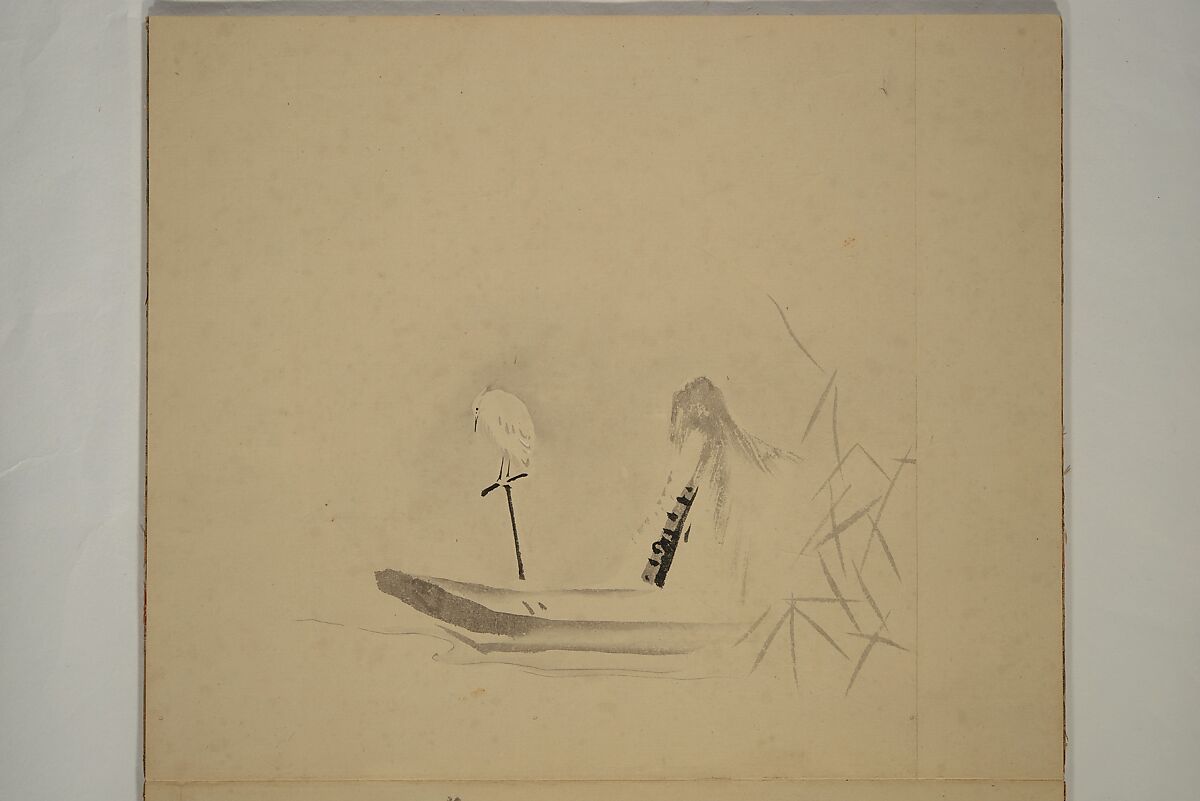 Album of Sketches, Yūkakudō 幽覚堂 (Japanese), Woodblock printed book (orihon, accordion-style); ink and color on paper, Japan