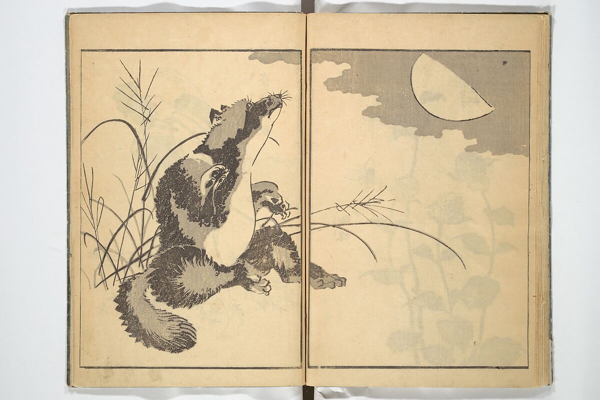 Old Manji’s Cursive Picture Album (Manji-ō sōhitsu gafu) 卍翁艸筆画譜, Katsushika Hokusai 葛飾北斎 (Japanese, Tokyo (Edo) 1760–1849 Tokyo (Edo)), Woodblock printed book; ink on paper, Japan