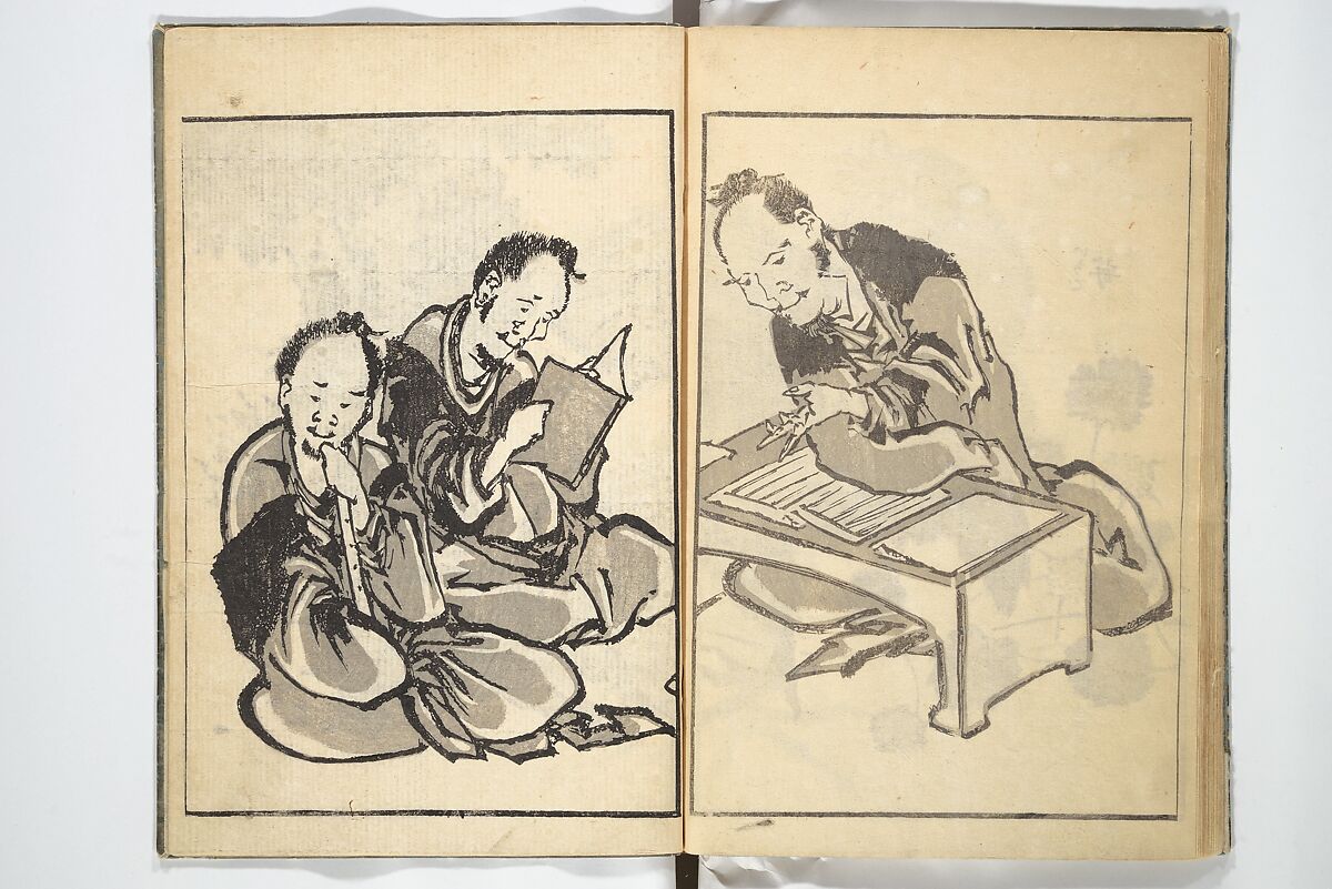Old Manji’s Cursive Picture Album (Manji-ō sōhitsu gafu) 卍翁艸筆画譜, Katsushika Hokusai 葛飾北斎 (Japanese, Tokyo (Edo) 1760–1849 Tokyo (Edo)), Woodblock printed book; ink on paper, Japan