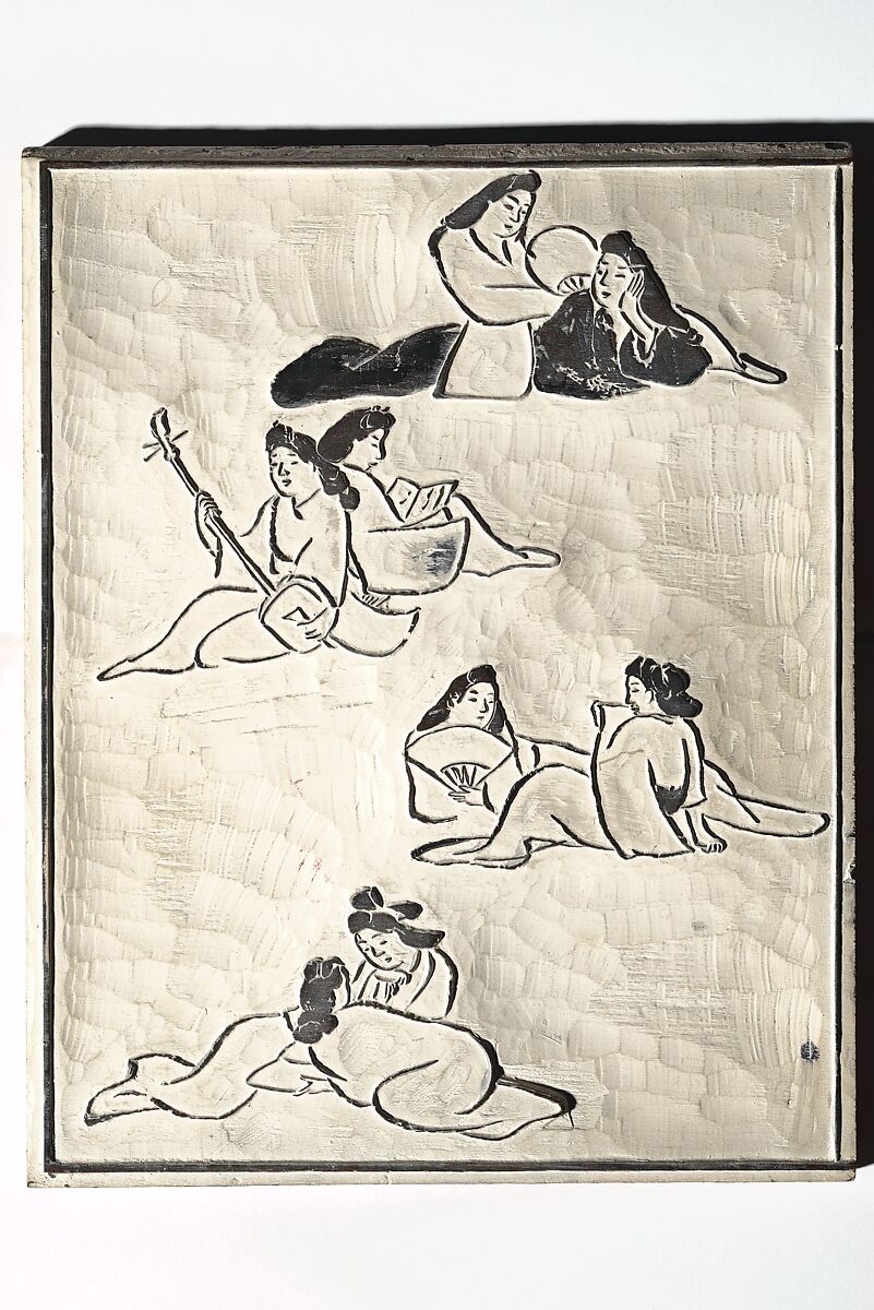 Facsimile of Woodblock for an illustrated Page of a Book by Keisai, After Kuwagata Keisai 鍬形蕙斎 (Japanese, 1764–1824), Woodblock, Japan
