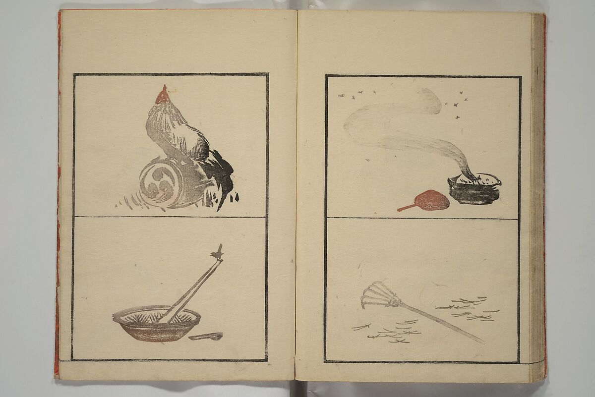 Vol. 1 of 5, Various Pictures by Keisai (Keisai soga) 蕙斎麁画; 讃科画圖蕙齋麁画(さんか がず けいさい そうが), Kuwagata Keisai 鍬形蕙斎 (Japanese, 1764–1824), Woodblock printed book; ink and color on paper, Japan