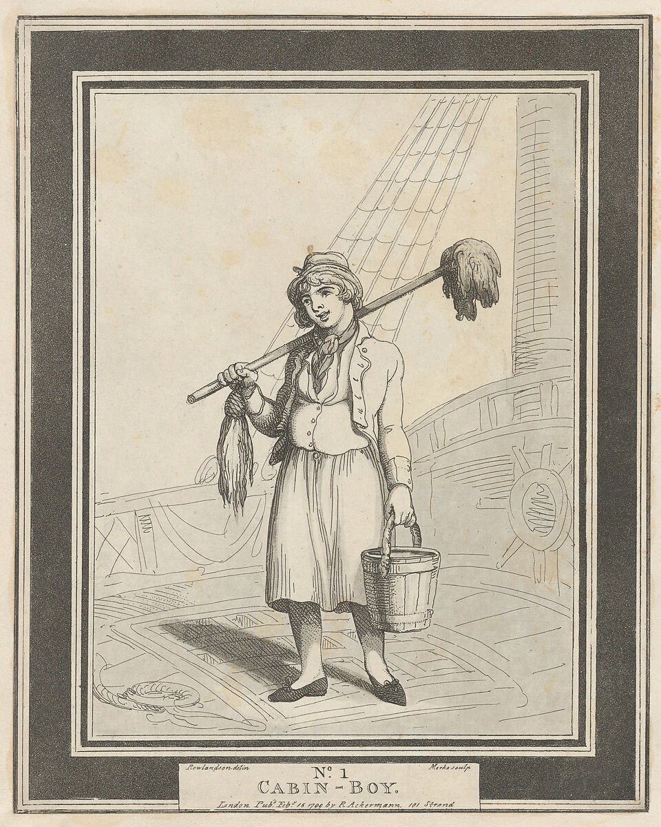 No. 1: Cabin Boy, Henri Merke (Swiss, Niederweningen, canton Zürich ca. 1760–after 1820), Etching and aquatint 