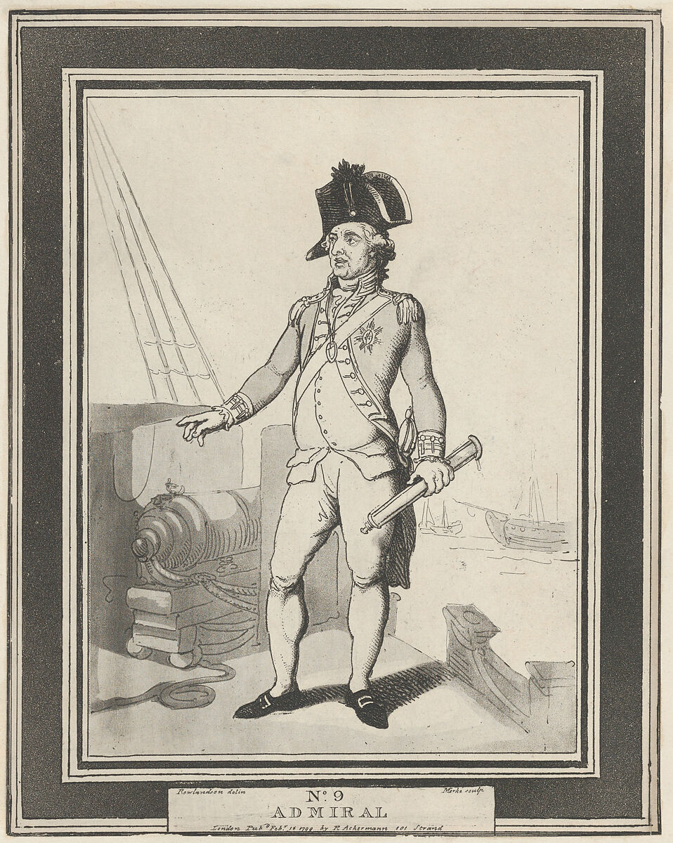 No. 9: Admiral, Henri Merke (Swiss, Niederweningen, canton Zürich ca. 1760–after 1820), Etching and aquatint 
