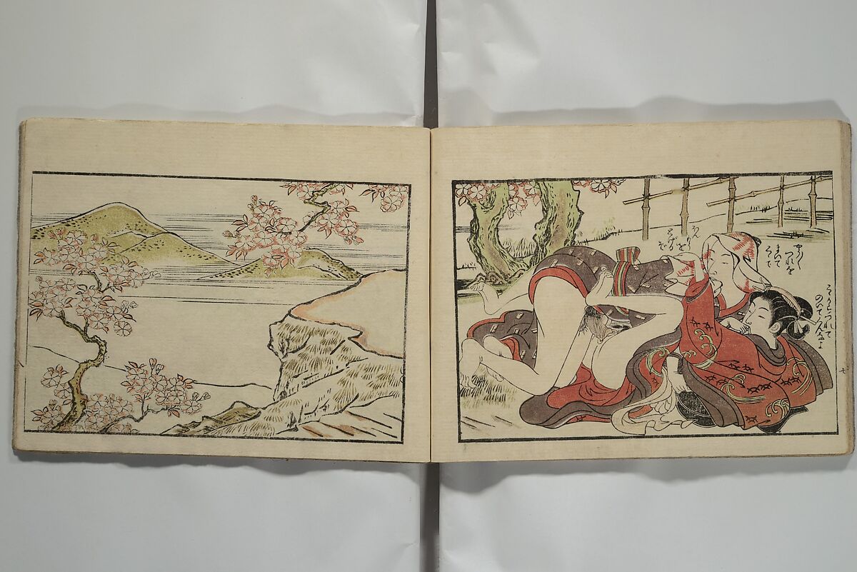 Picture Book of the Eternal Pines (Ehon chiyo no matsu), Suzuki Harunobu 鈴木春信 (Japanese, 1725–1770), Woodblock printed book; ink and color on paper, Japan