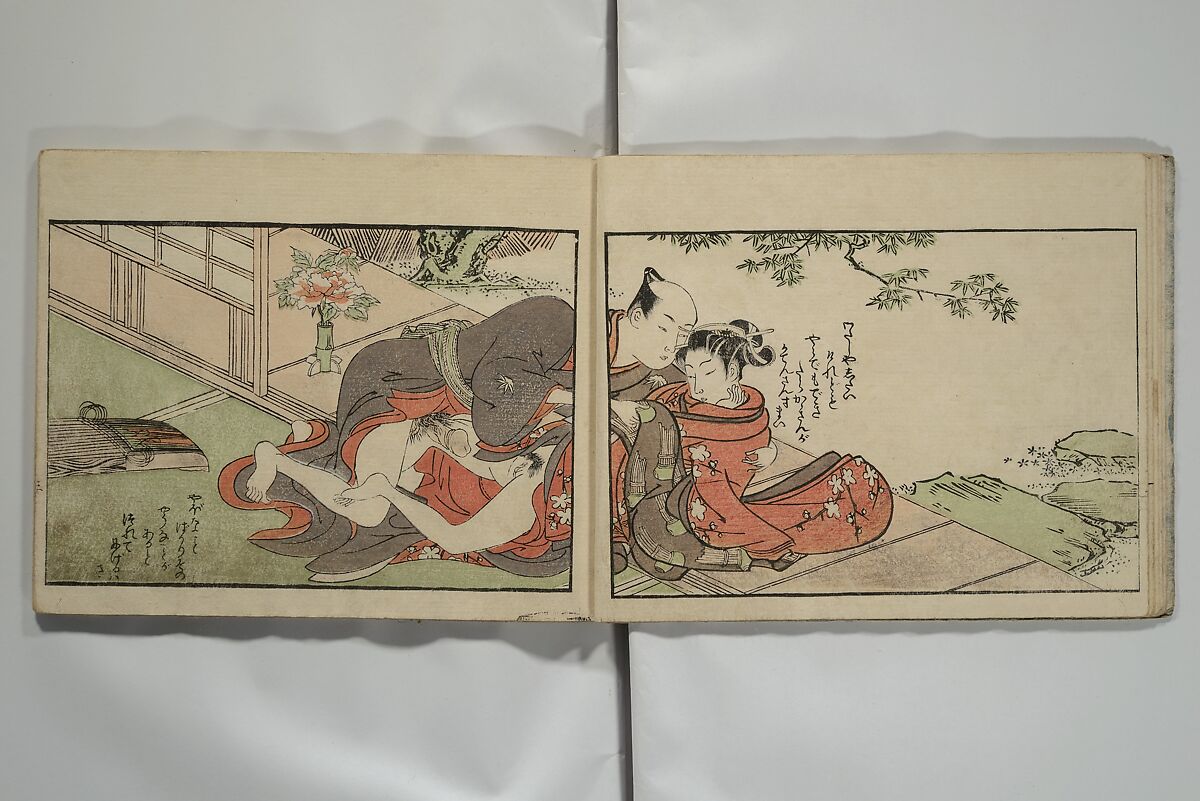 Picture Book of the Eternal Pines (Ehon chiyo no matsu), Suzuki Harunobu 鈴木春信 (Japanese, 1725–1770), Woodblock printed book; ink and color on paper, Japan