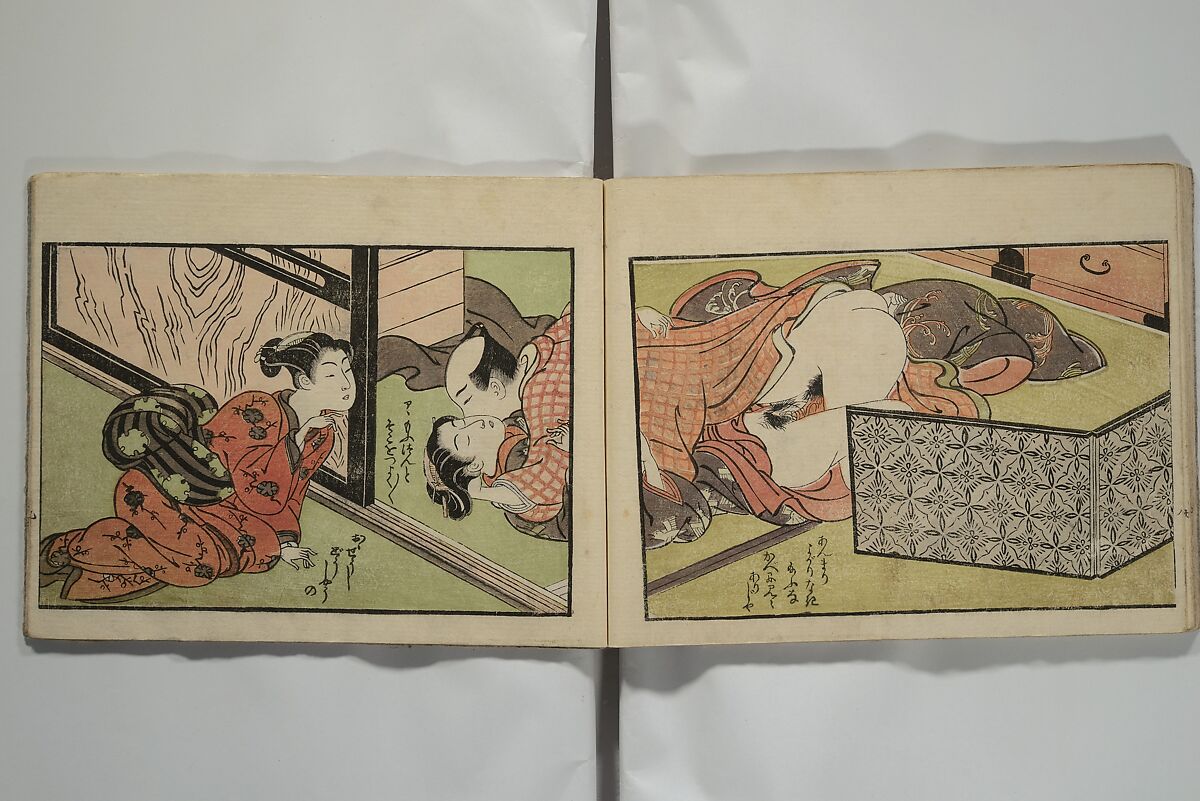 Picture Book of the Eternal Pines (Ehon chiyo no matsu), Suzuki Harunobu 鈴木春信 (Japanese, 1725–1770), Woodblock printed book; ink and color on paper, Japan