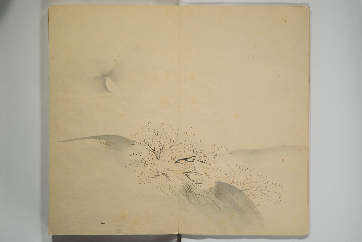 Untitled Picture Album of Twenty-five Watercolor Paintings, Nishiyama Hōen 西山芳園 (Japanese, 1807–1867), Orihon, accordion-style; ink and color on paper, Japan