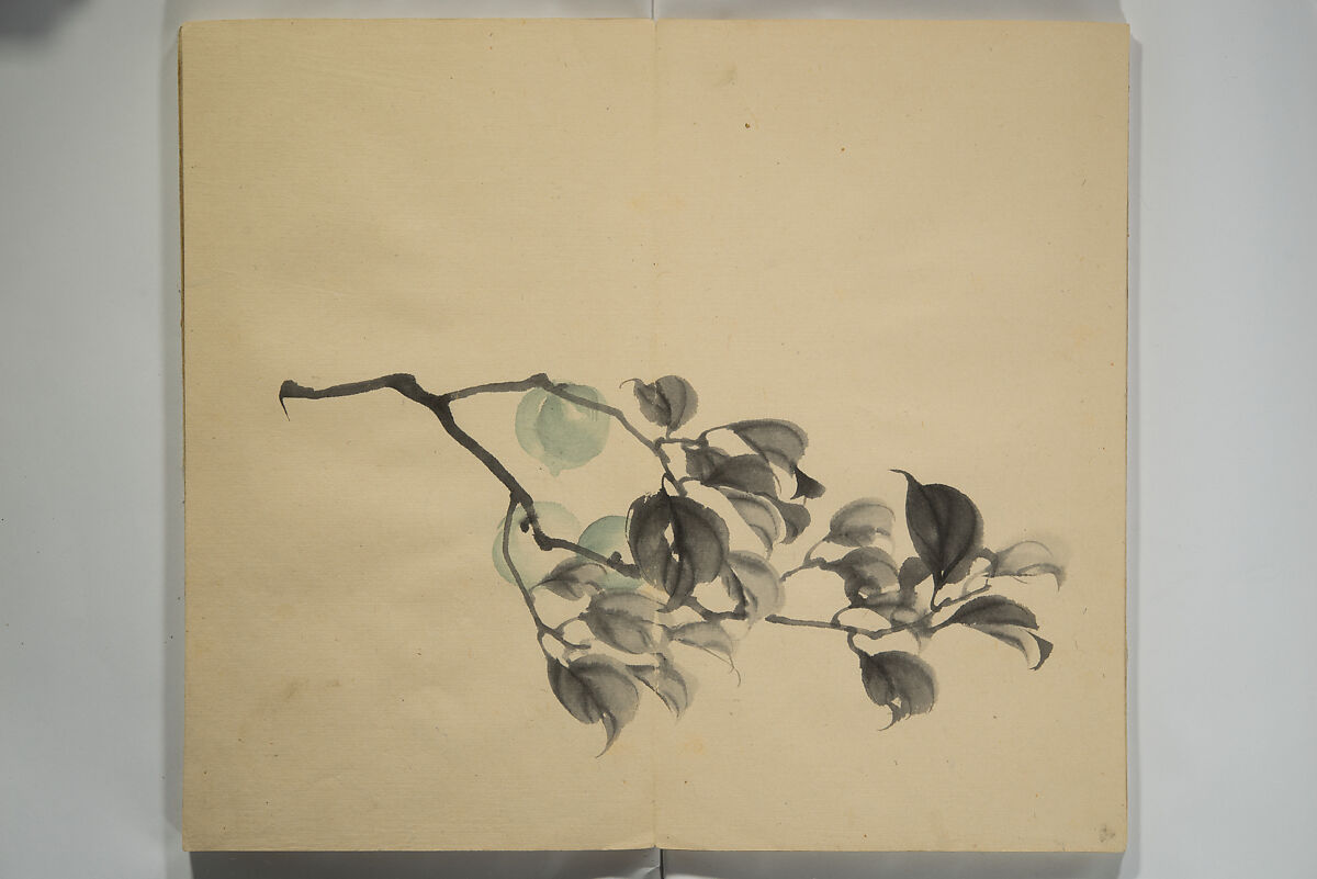 Untitled Picture Album of Twenty-five Watercolor Paintings, Nishiyama Hōen 西山芳園 (Japanese, 1807–1867), Orihon, accordion-style; ink and color on paper, Japan