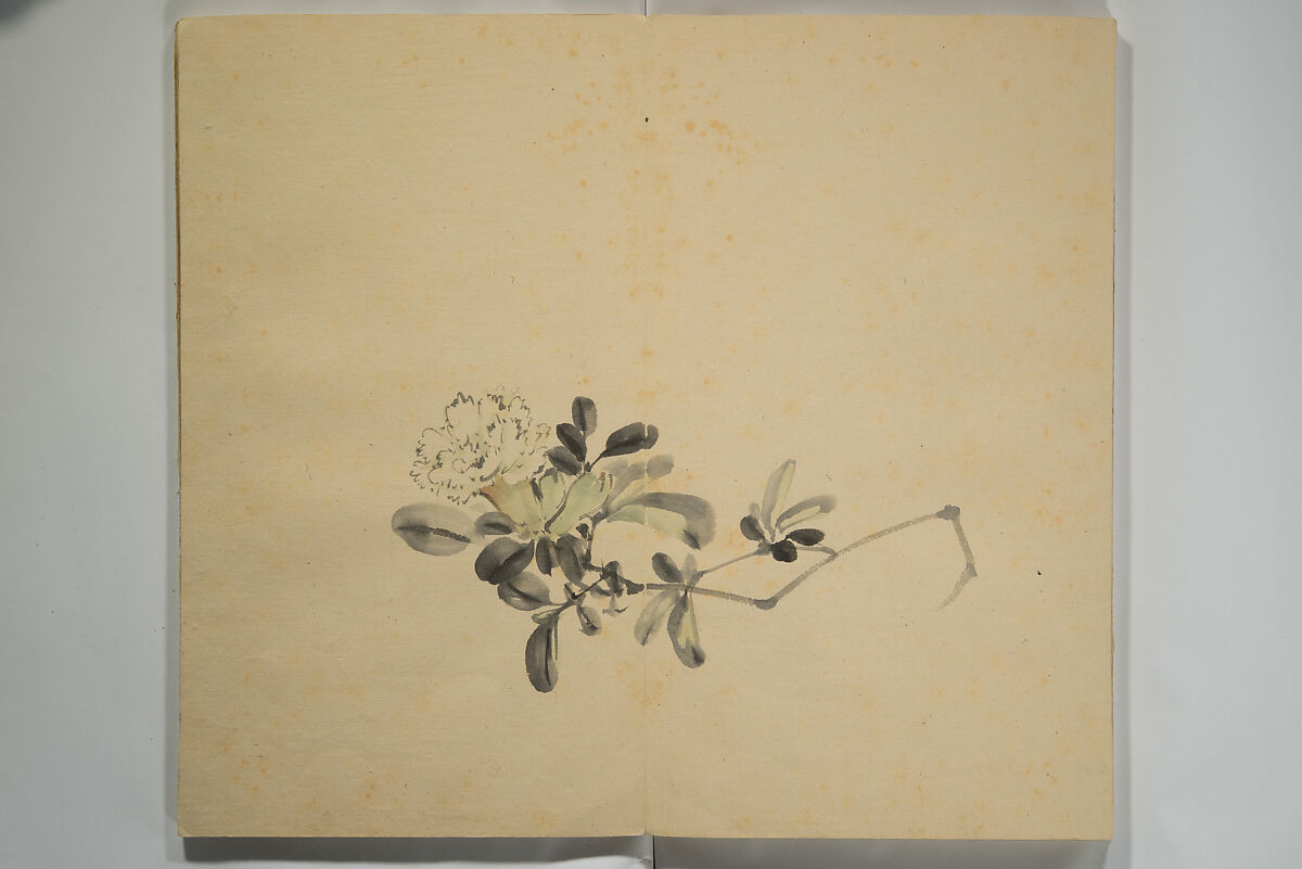 Untitled Picture Album of Twenty-five Watercolor Paintings, Nishiyama Hōen 西山芳園 (Japanese, 1807–1867), Orihon, accordion-style; ink and color on paper, Japan