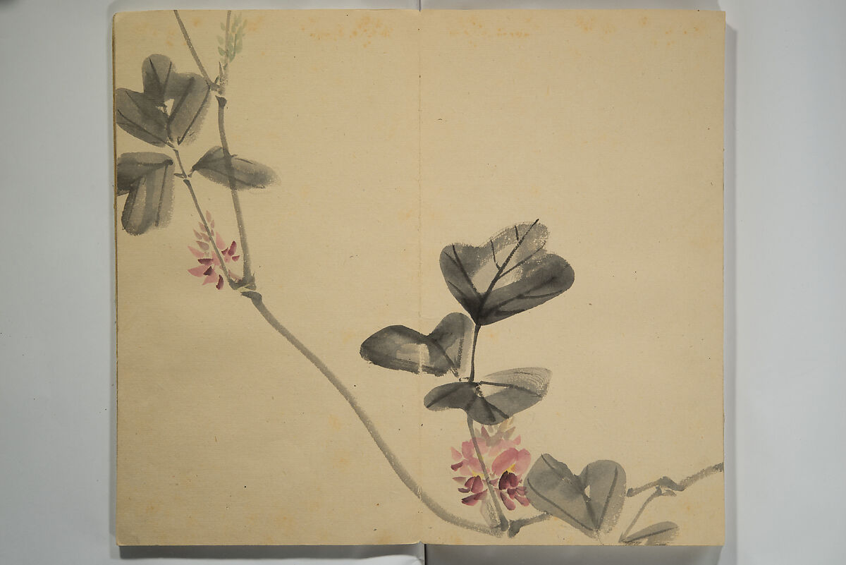 Untitled Picture Album of Twenty-five Watercolor Paintings, Nishiyama Hōen 西山芳園 (Japanese, 1807–1867), Orihon, accordion-style; ink and color on paper, Japan