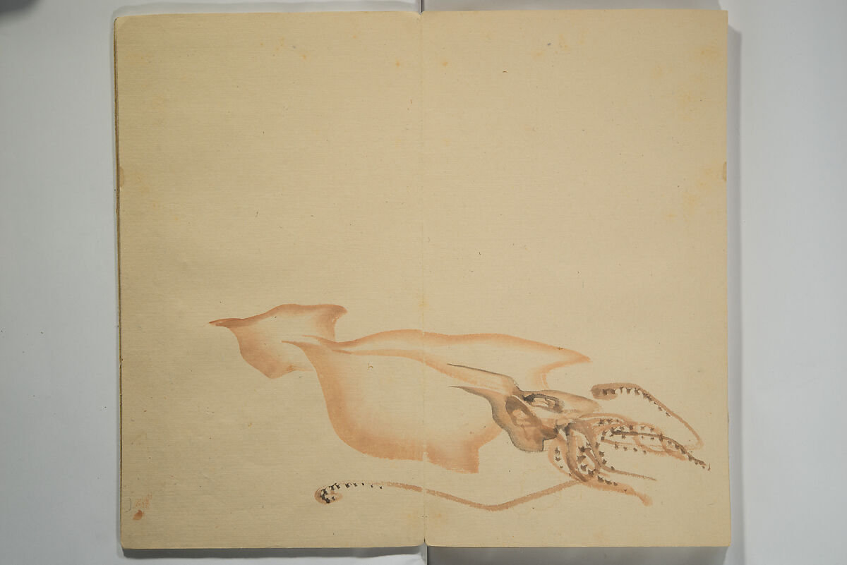 Untitled Picture Album of Twenty-five Watercolor Paintings, Nishiyama Hōen 西山芳園 (Japanese, 1807–1867), Orihon, accordion-style; ink and color on paper, Japan