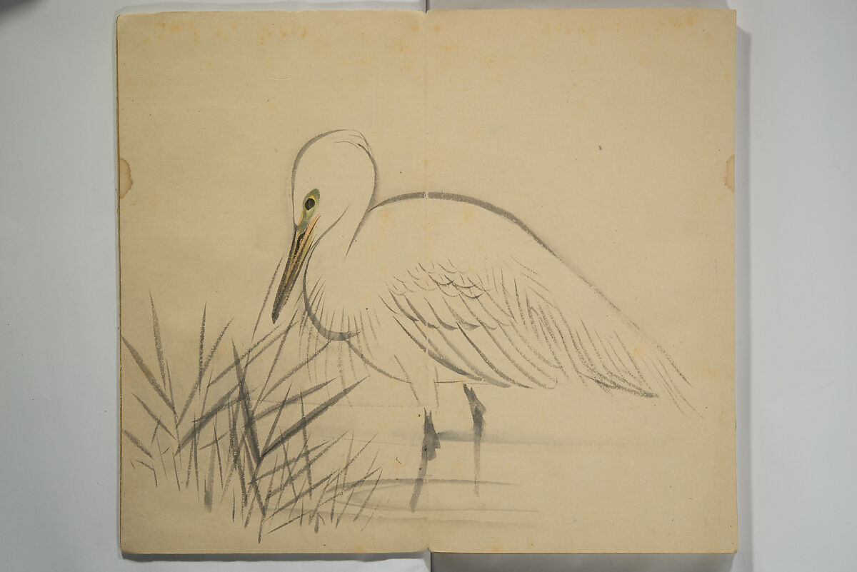 Untitled Picture Album of Twenty-five Watercolor Paintings, Nishiyama Hōen 西山芳園 (Japanese, 1807–1867), Orihon, accordion-style; ink and color on paper, Japan