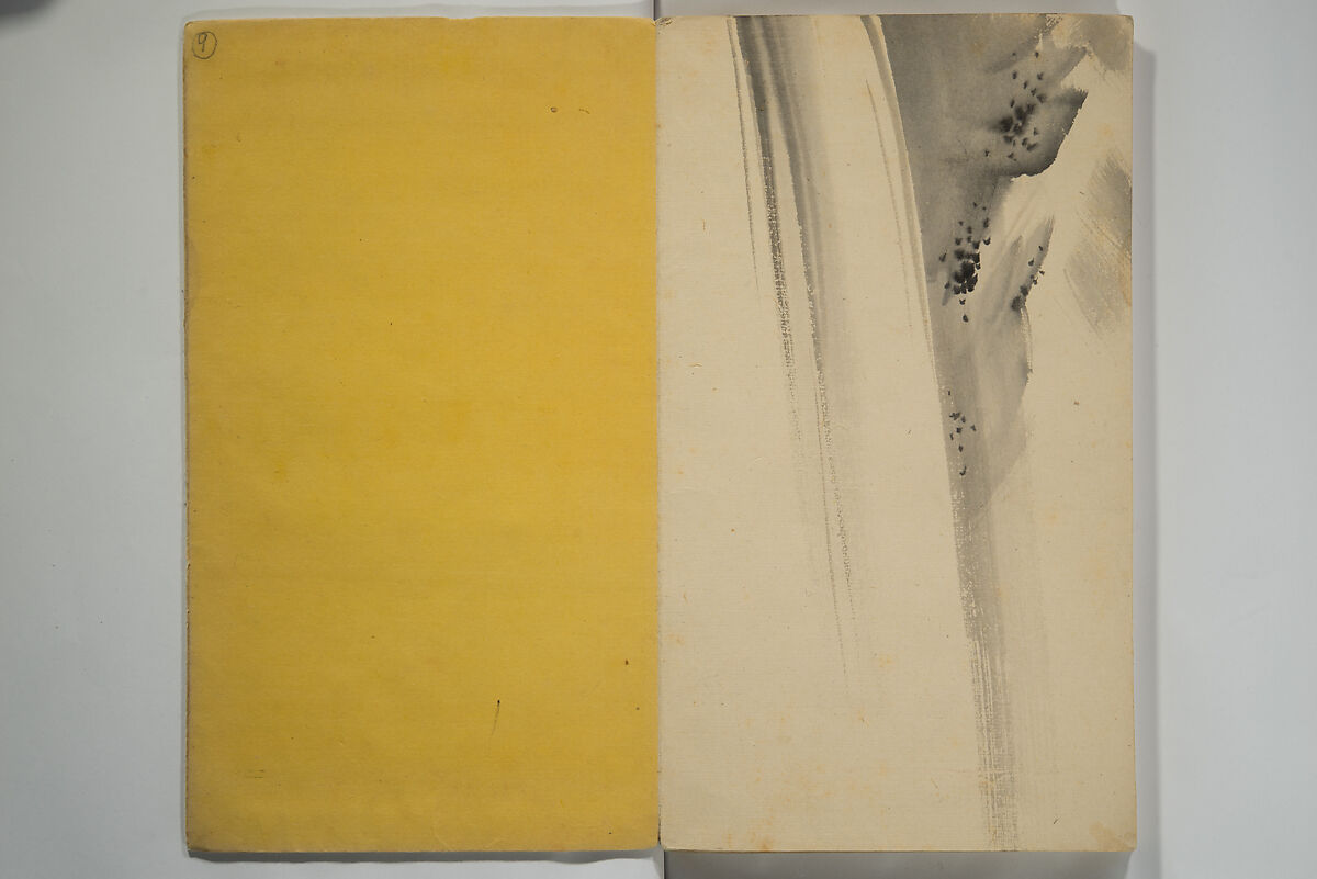 Untitled Picture Album of Twenty-five Watercolor Paintings, Nishiyama Hōen 西山芳園 (Japanese, 1807–1867), Orihon, accordion-style; ink and color on paper, Japan