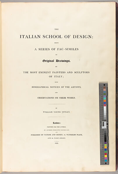 The Italian school of design : being a series of fac-similes of original drawings, William Young Ottley (British, Thatcham, Berkshire 1771–1836 London)
