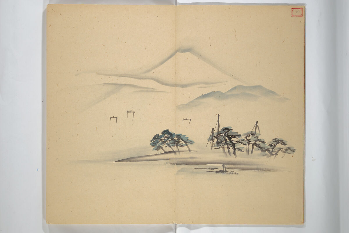 Album [of works] by the master Koiso Zensetsusō (complete) (Koiso Zensentsusō sensei gajō-kan) 小磯前雪窓先生画帖完, Koiso Zensetsusō 小磯前雪窓 (Japanese, 1832–1902), Accordion album; ink and color on paper, Japan 