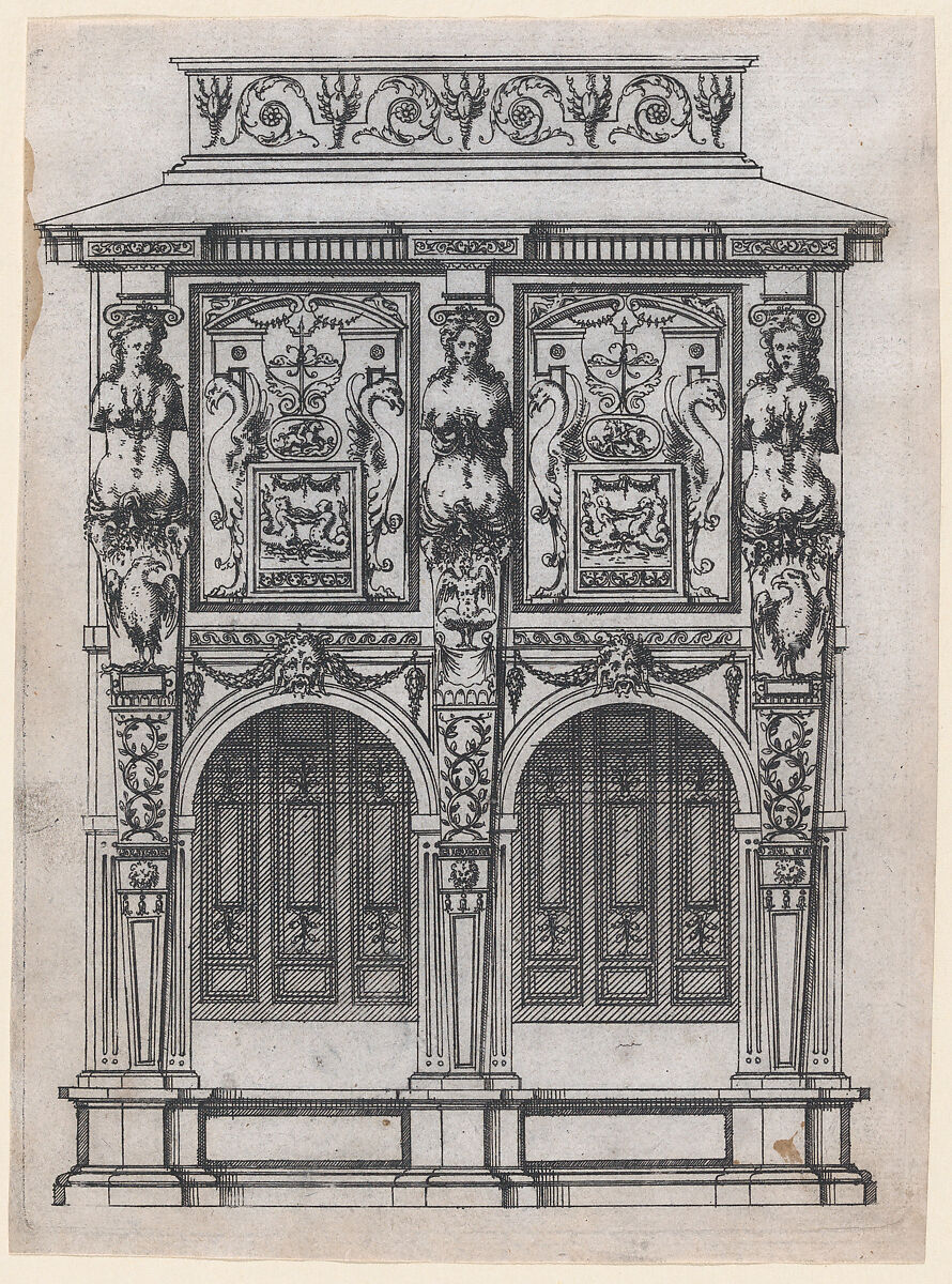 Furniture, Jacques Androuet Du Cerceau (French, Paris 1510/12–1585 Annecy), Etching 