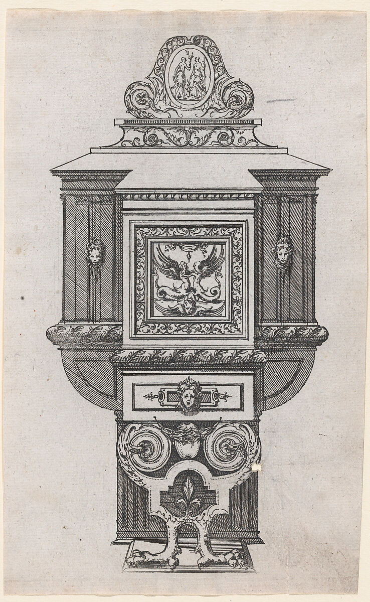 Furniture Design, Jacques Androuet Du Cerceau (French, Paris 1510/12–1585 Annecy), Etching 